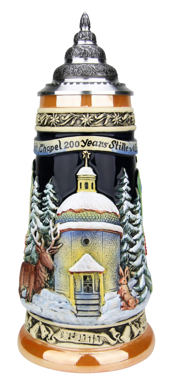 200th Anniversary Silent Night Chapel German Christmas Beer Stein 3 200th Anniversary Silent Night Chapel German Christmas Beer Stein