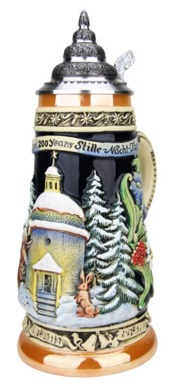 200th Anniversary Silent Night Chapel German Christmas Beer Stein | Musical 16 200th Anniversary Silent Night Chapel German Christmas Beer Stein | Musical -Beer Stein Store 200 Year Anniversary Silent Night Chapel Christmas German Beer Stein K047 RA SM 46686.1542245586