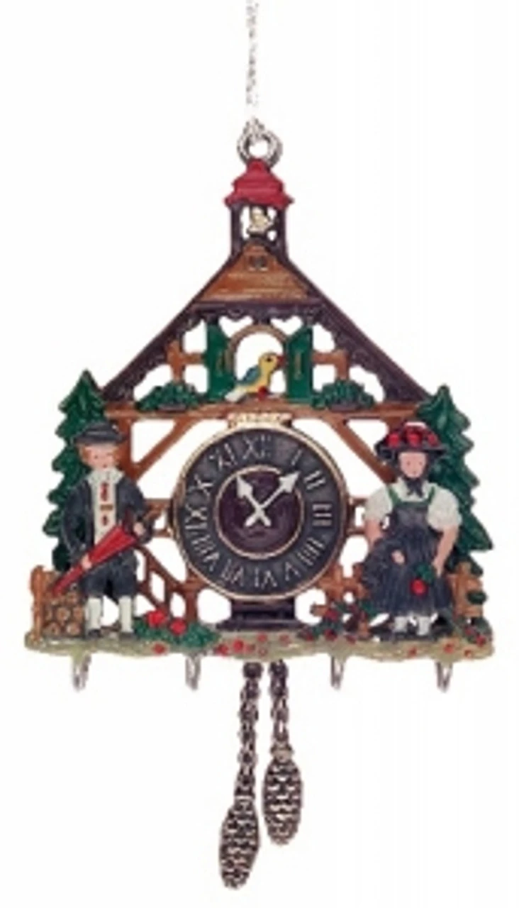 3D Bavarian Cuckoo Clock German Pewter Christmas Ornament 3 3D Bavarian Cuckoo Clock German Pewter Christmas Ornament