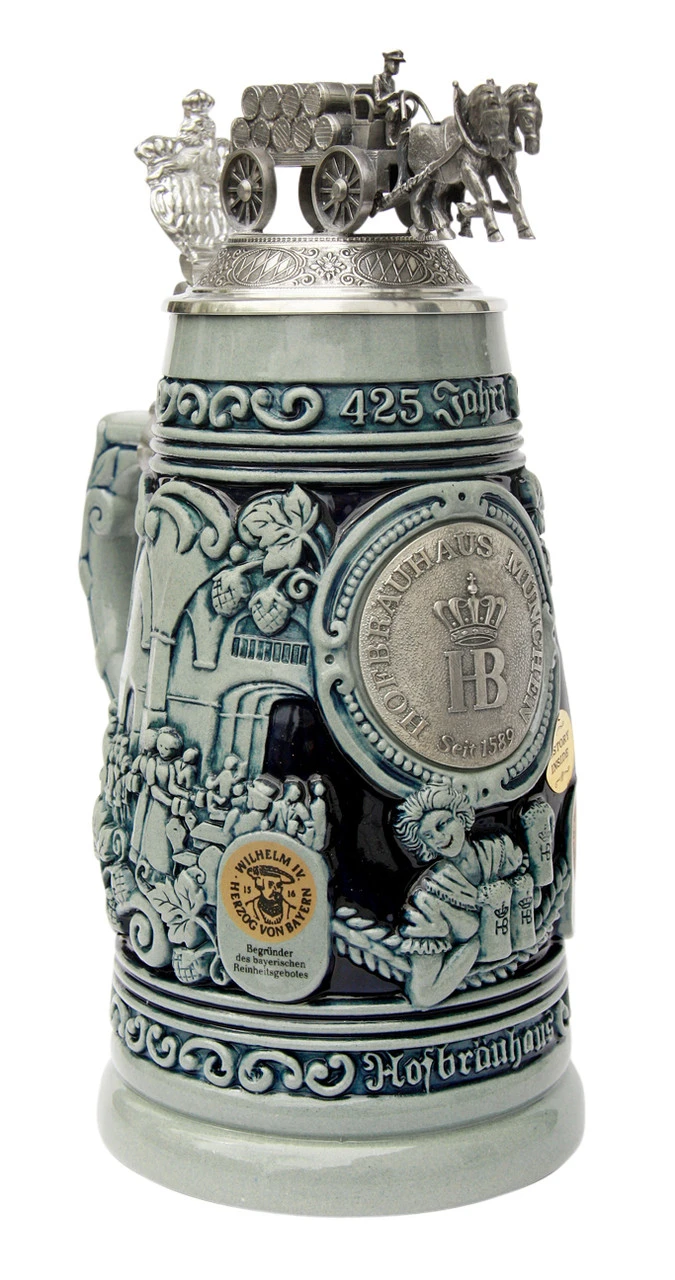 425 Year Anniversary Hofbrauhaus HB Brewery Beer Stein Cobalt 3 425 Year Anniversary Hofbrauhaus HB Brewery Beer Stein Cobalt