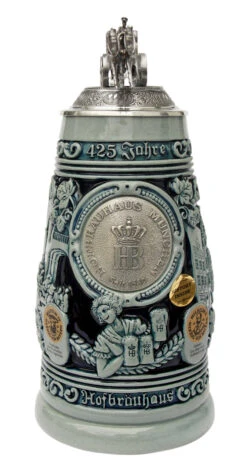 425 Year Anniversary Hofbrauhaus HB Brewery Beer Stein Cobalt 9 425 Year Anniversary Hofbrauhaus HB Brewery Beer Stein Cobalt -Beer Stein Store 425 Year Hofbrauhaus HB Anniversary Beer Stein Cobalt K425SG FNT SM 61734.1417530587