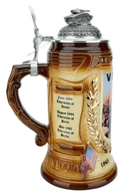 75 Years VE-Day Anniversary Beer Stein | Tank Lid 11 75 Years VE-Day Anniversary Beer Stein | Tank Lid -Beer Stein Store 75 Years VE Day Anniversary Beer Stein Tank Lid LS SM 11804.1586801551