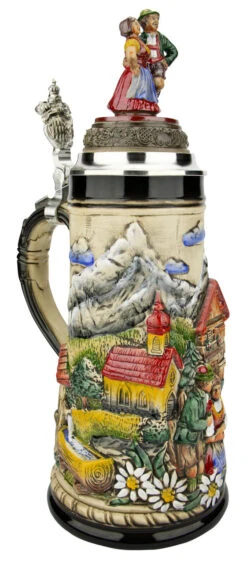 Alpine Romance Beer Stein 1 Liter | Dancing Couple Lid 10 Alpine Romance Beer Stein 1 Liter | Dancing Couple Lid -Beer Stein Store Alpine Romance German Beer Stein 1 Liter with Dancing Couple Lid ZB19979010 LA SM 21479.1574960962