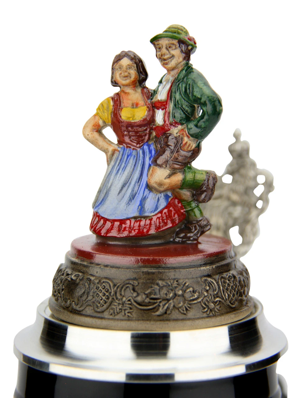 Alpine Romance Beer Stein 1 Liter | Dancing Couple Lid 4 Alpine Romance Beer Stein 1 Liter | Dancing Couple Lid - Image 2
