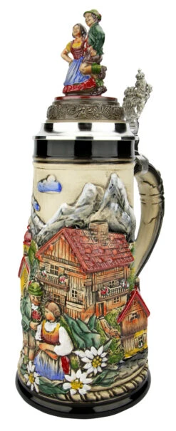 Alpine Romance Beer Stein 1 Liter | Dancing Couple Lid 13 Alpine Romance Beer Stein 1 Liter | Dancing Couple Lid -Beer Stein Store Alpine Romance German Beer Stein 1 Liter with Dancing Couple Lid ZB19979010 RA SM 69103.1574960989