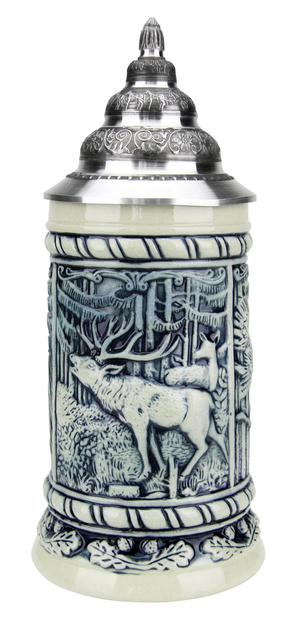 Alpine Wildlife Antique Style Beer Stein 3 Alpine Wildlife Antique Style Beer Stein