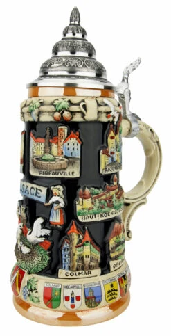 Alsace Souvenir Beer Stein 11 Alsace Souvenir Beer Stein -Beer Stein Store Alsace Souvenir Beer Stein K309AL RA SM 95576.1649887120