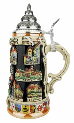 Alsace Souvenir Beer Stein 10 Alsace Souvenir Beer Stein -Beer Stein Store Alsace Souvenir Beer Stein K309AL RS SM 40519.1649887612