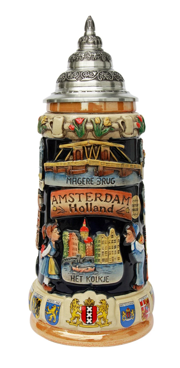 Amsterdam Holland Panorama Beer Stein 3 Amsterdam Holland Panorama Beer Stein