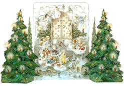 Angels With Christmas Trees 3D German Advent Calendar