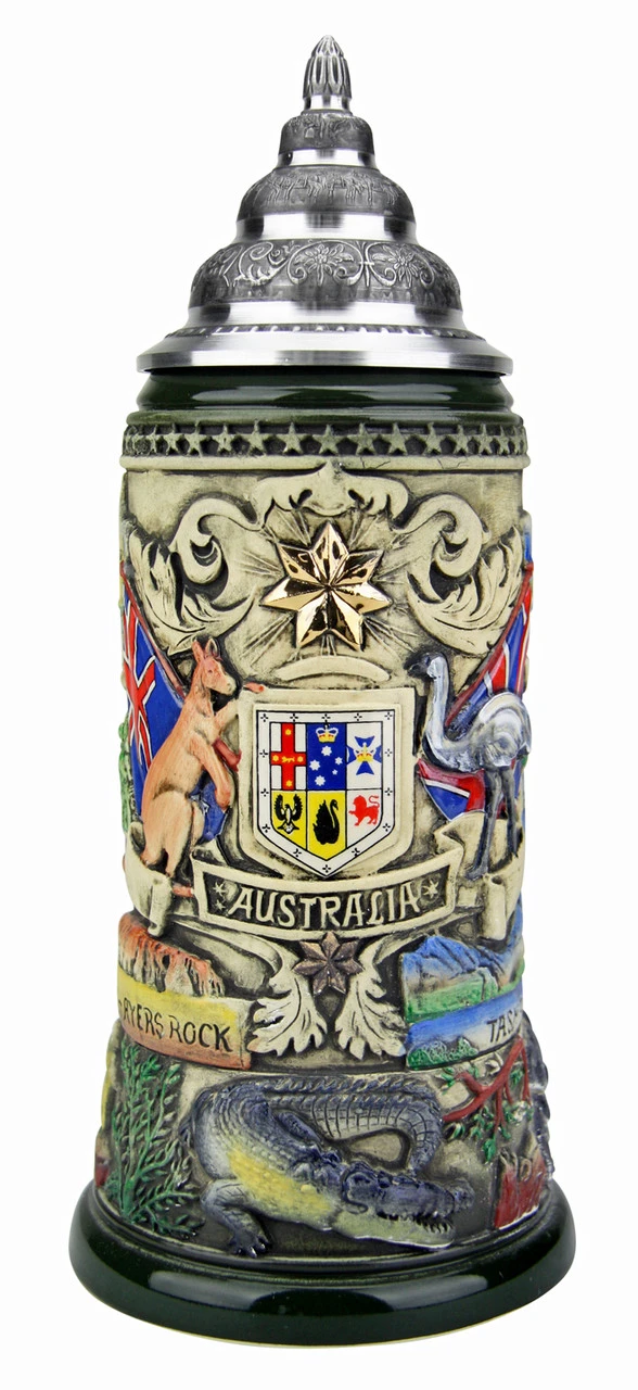 Australia Beer Stein Rustic 3 Australia Beer Stein Rustic
