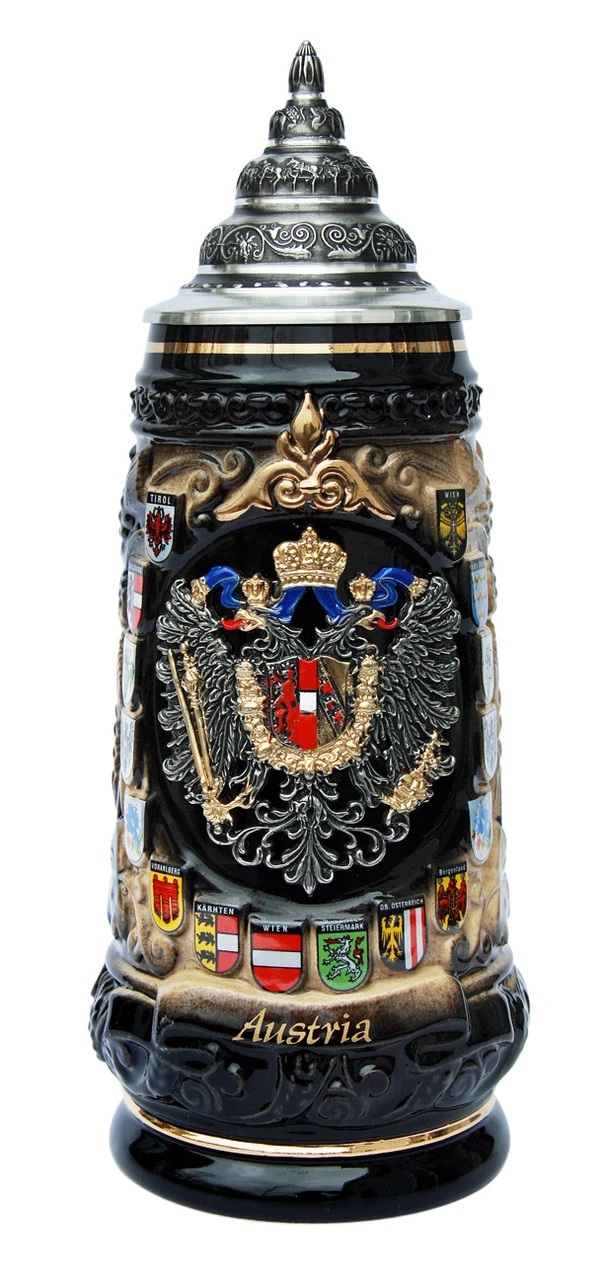Austria Coat Of Arms Beer Stein 3 Austria Coat Of Arms Beer Stein