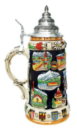 Austria Commemorative Beer Stein -Beer Stein Store Austrian Panorama Beer Stein K309A LS SM 43965.1401226131