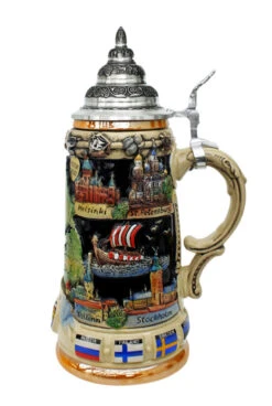 Baltic Sea Panorama Beer Stein 7 Baltic Sea Panorama Beer Stein -Beer Stein Store Baltic Sea City Beer Stein K309B RS SM 34515.1401226305
