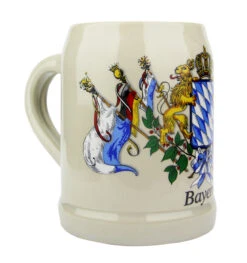 Bavaria Crest German Stoneware Beer Mug 0.5 Liter