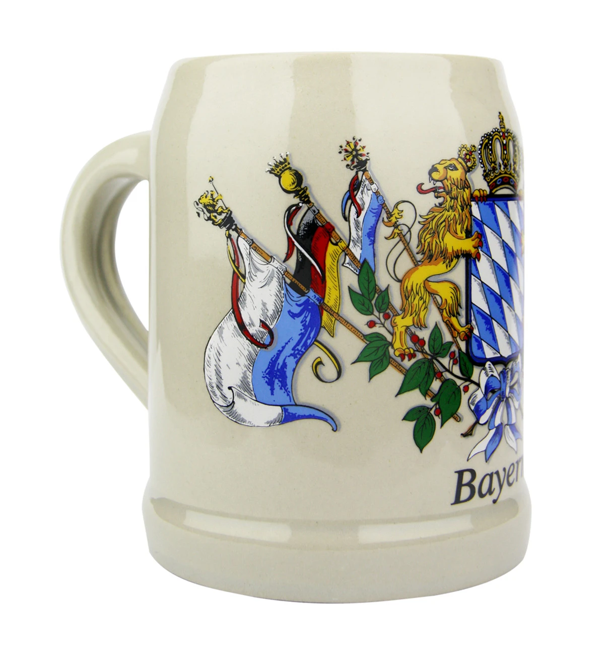 Bavaria Crest German Stoneware Beer Mug 0.5 Liter 3 Bavaria Crest German Stoneware Beer Mug 0.5 Liter