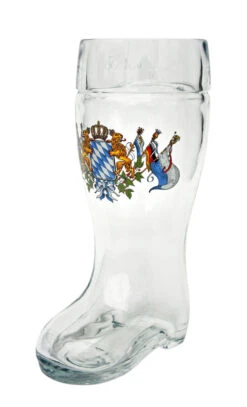 Bavaria Crest Glass Beer Boot 0.5 Liter 11 Bavaria Crest Glass Beer Boot 0.5 Liter -Beer Stein Store Bavaria Crest Glass Beer Boot 0.5 Liter Angle SM 48863.1510242151
