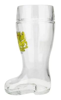Bavaria Crest Glass Beer Boot 1 Liter 8 Bavaria Crest Glass Beer Boot 1 Liter -Beer Stein Store Bavaria Crest Glass Beer Boot 1 Liter GS2810B LS SM 44334.1513180302
