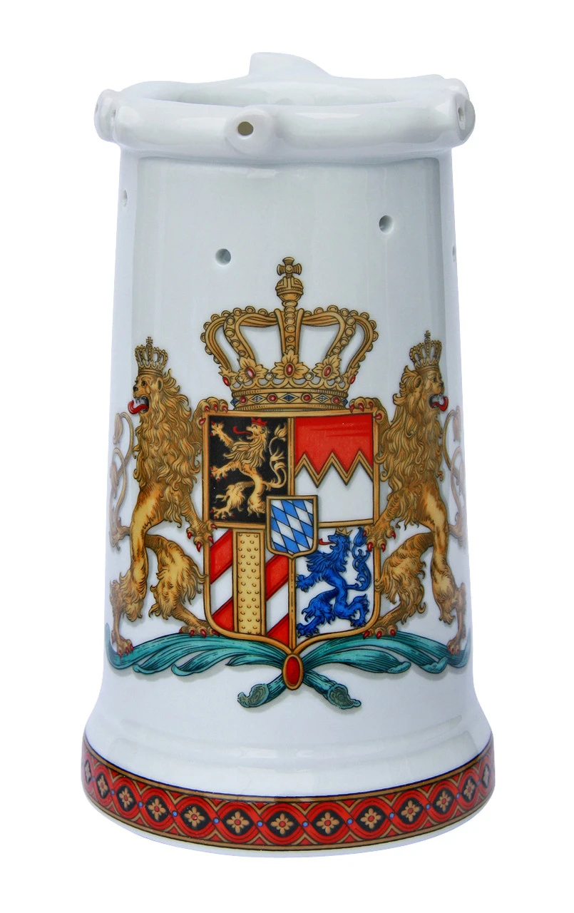 Zimmermann Bavaria Crest Porcelain Puzzle Beer Stein 3 Zimmermann Bavaria Crest Porcelain Puzzle Beer Stein