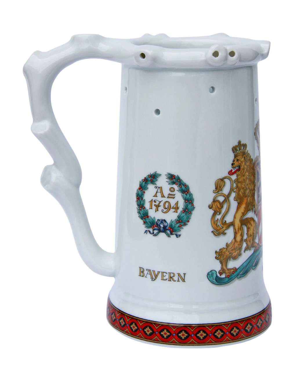 Zimmermann Bavaria Crest Porcelain Puzzle Beer Stein 4 Zimmermann Bavaria Crest Porcelain Puzzle Beer Stein - Image 2