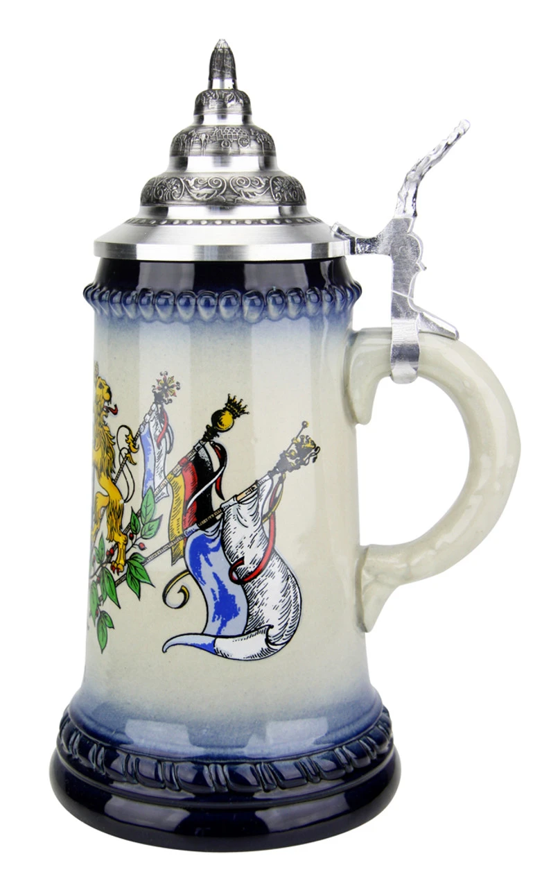 Bavarian Lions And Crown Coat Of Arms Beer Stein 5 Bavarian Lions And Crown Coat Of Arms Beer Stein - Image 3