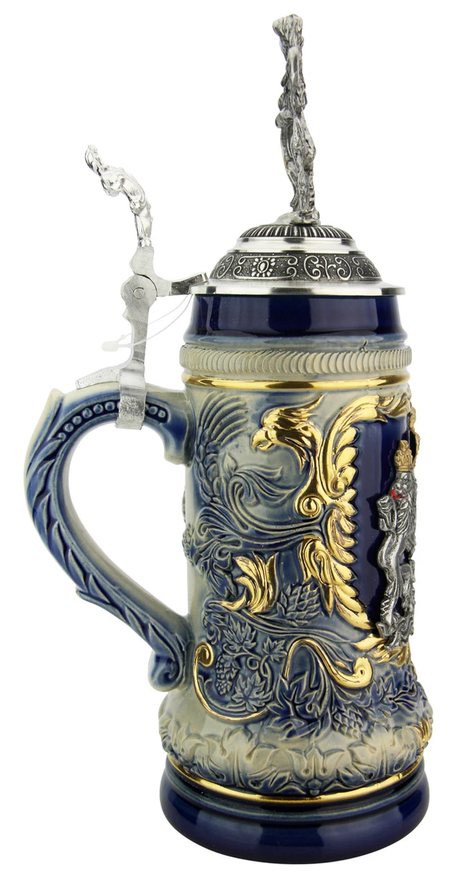 Bavaria Lion Crest Beer Stein With Bavarian Lion Lid 5 Bavaria Lion Crest Beer Stein With Bavarian Lion Lid - Image 3