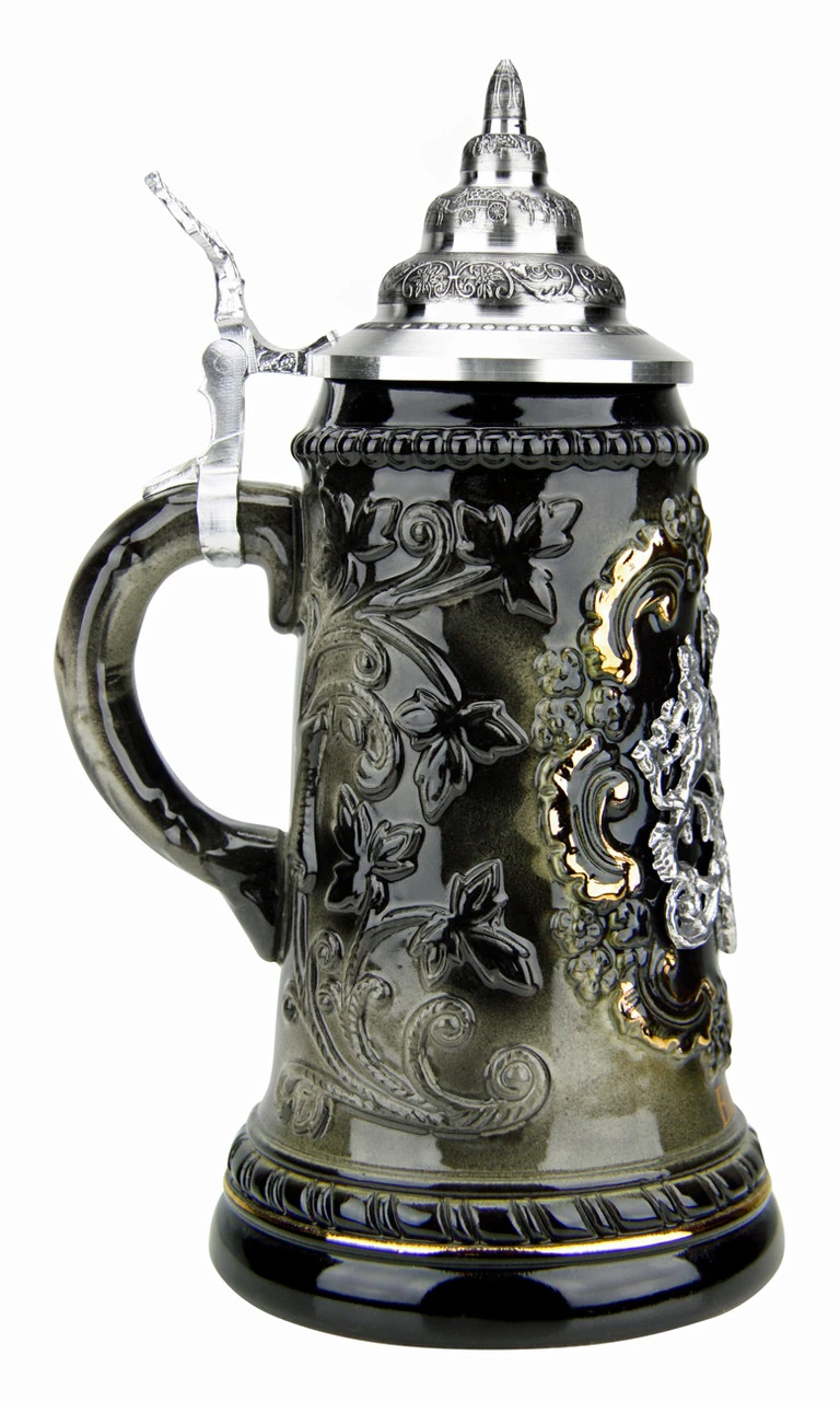 Bavaria Pewter Lion Crest Beer Stein 6 Bavaria Pewter Lion Crest Beer Stein - Image 4