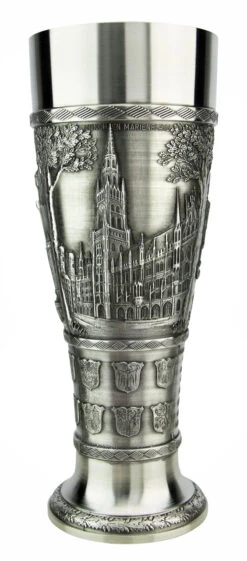Bavaria Pewter Wheat Beer Tulip 9 Bavaria Pewter Wheat Beer Tulip -Beer Stein Store Bavaria Pewter Wheat Beer Tulip AS60205 Side 4 SM 87196.1605828357