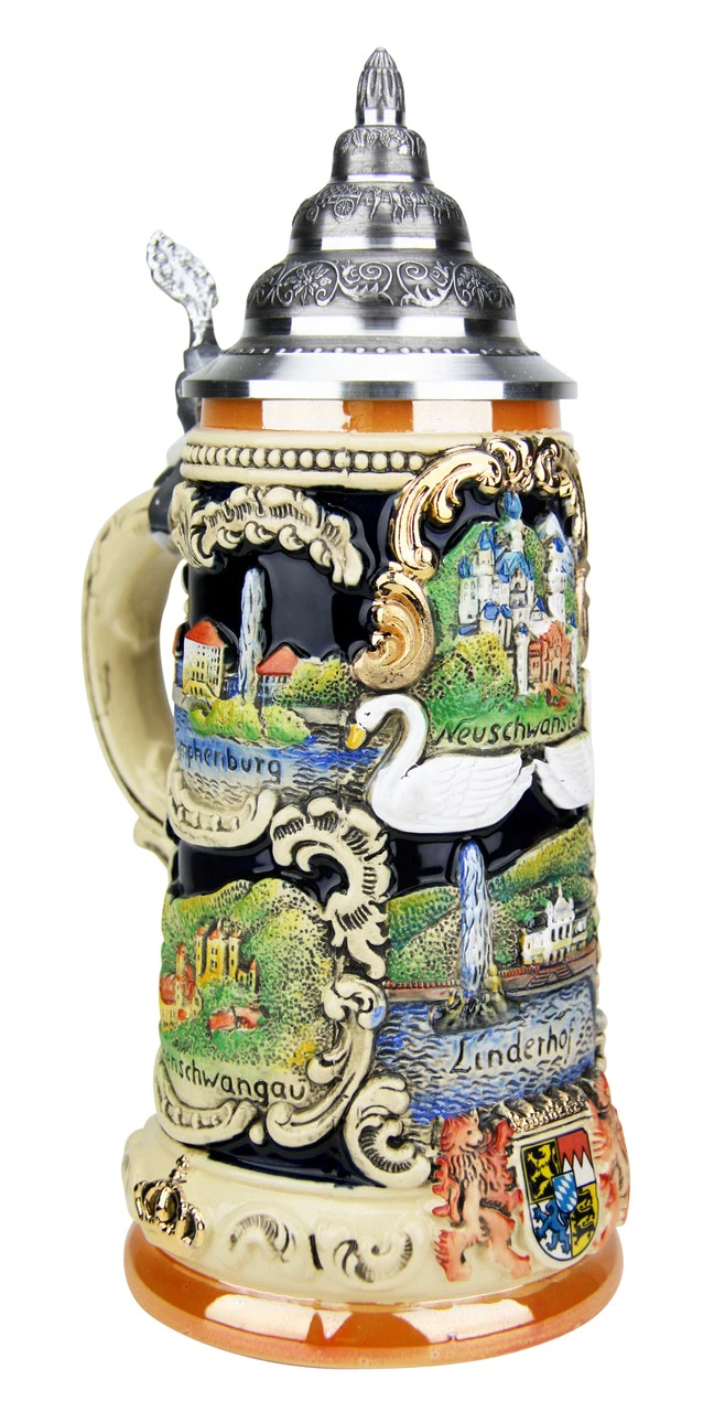 Bavarian Castles Beer Stein 3 Bavarian Castles Beer Stein