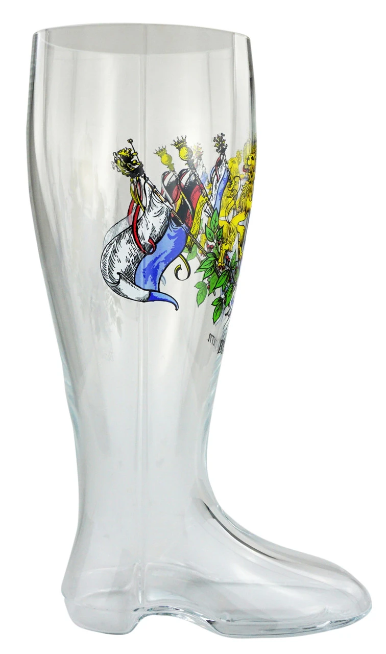 Bavarian Crest Glass Beer Boot 2 Liter 5 Bavarian Crest Glass Beer Boot 2 Liter - Image 3
