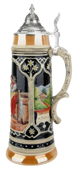 Bavarian Hunters Traditional Style 2 Liter Beer Stein 15 Bavarian Hunters Traditional Style 2 Liter Beer Stein -Beer Stein Store Bavarian Hunters 2 Liter Beer Stein T0080204 4 Right Side SM 37486.1479049718