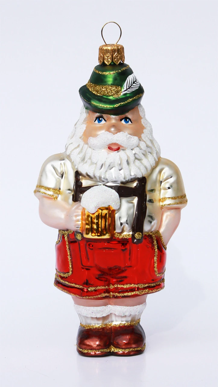 Bavarian Oktoberfest Santa Christmas Ornament 3 Bavarian Oktoberfest Santa Christmas Ornament