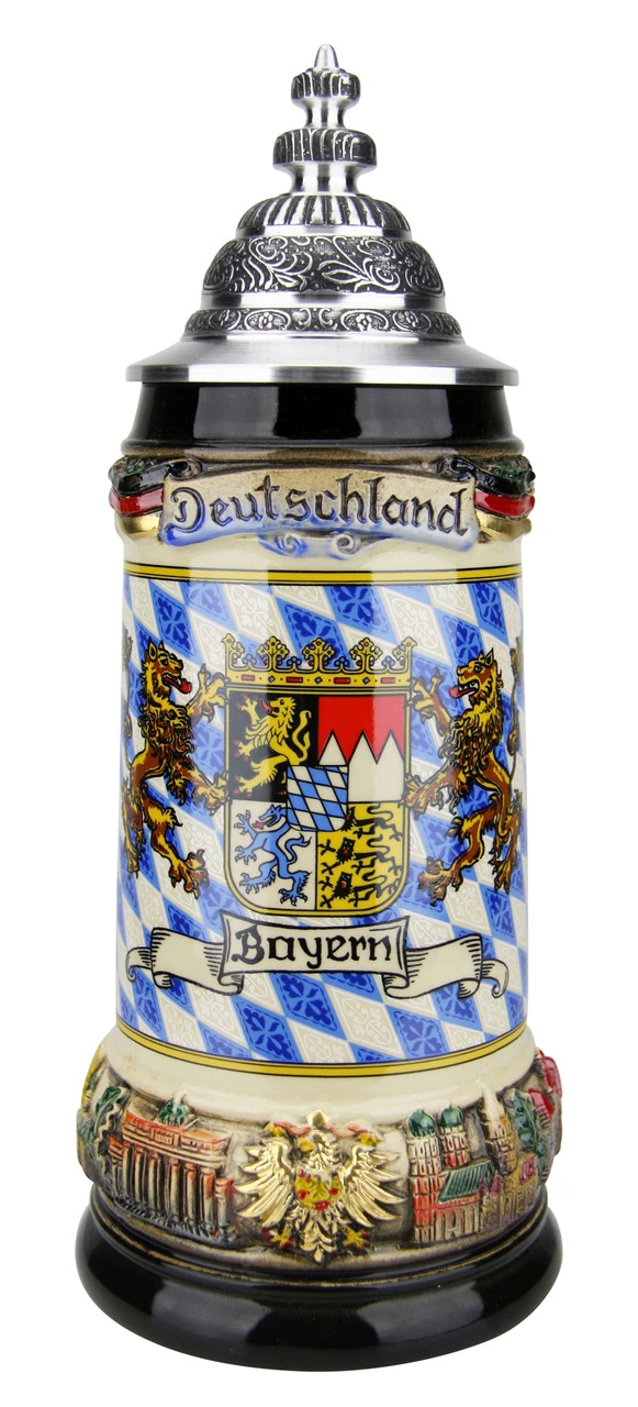 Bayern Coat Of Arms Deutschland Beer Stein 3 Bayern Coat Of Arms Deutschland Beer Stein