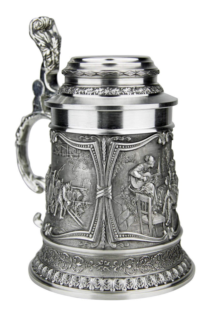 Beer Brewers Pewter Beer Stein 4 Beer Brewers Pewter Beer Stein - Image 2
