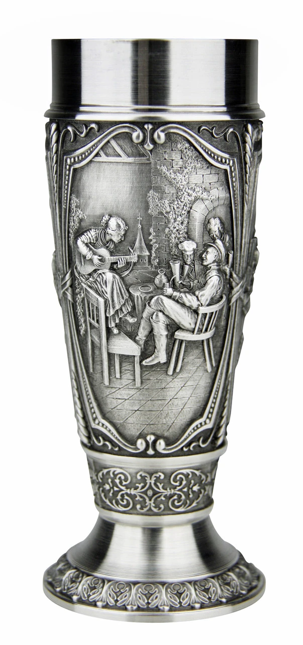 Beer Brewers Pewter Pilsner Tulip Cup 5 Beer Brewers Pewter Pilsner Tulip Cup - Image 3