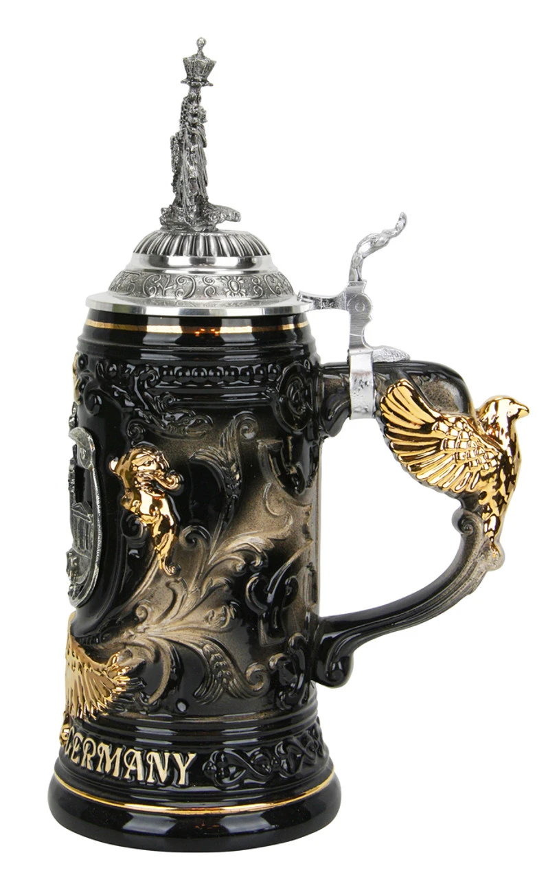 Berlin Germany Eagle Handle Beer Stein With Eagle Lid 4 Berlin Germany Eagle Handle Beer Stein With Eagle Lid - Image 2