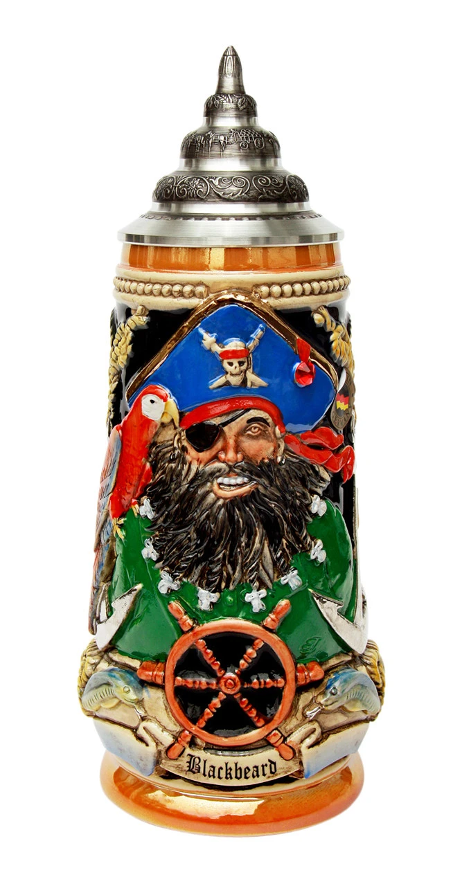Blackbeard The Pirate Beer Stein 3 Blackbeard The Pirate Beer Stein
