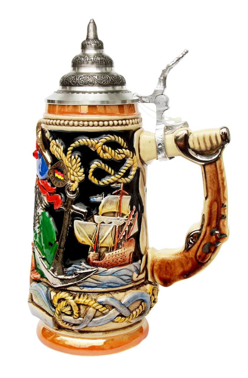 Blackbeard The Pirate Beer Stein 4 Blackbeard The Pirate Beer Stein - Image 2