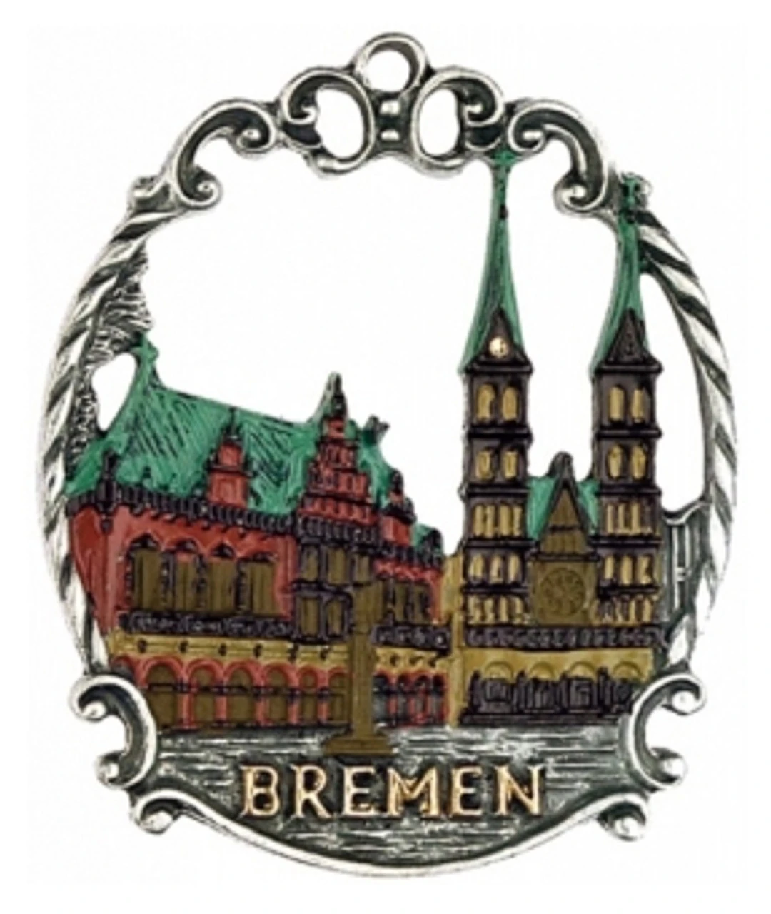 Bremen German Pewter Christmas Tree Ornament 3 Bremen German Pewter Christmas Tree Ornament