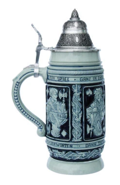 Card Player Beer Stein Cobalt 7 Card Player Beer Stein Cobalt -Beer Stein Store Card Players Beer Stein Cobalt KT1329EZ LS SM 07129.1401390487