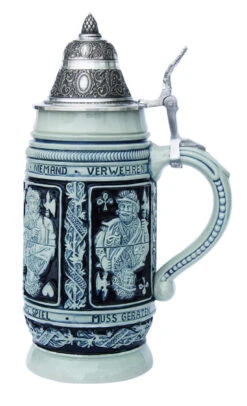 Card Player Beer Stein Cobalt