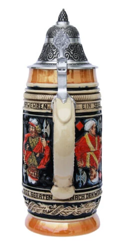 Card Player Beer Stein 8 Card Player Beer Stein -Beer Stein Store Card Players Beer Stein KT1329BZ Back SM 68331.1401390515