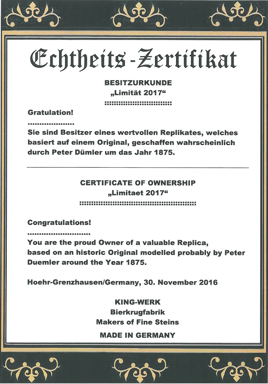 King Limitaet 2017 | Defending The Homeland Handpainted Beer Stein 8 King Limitaet 2017 | Defending The Homeland Handpainted Beer Stein - Image 6