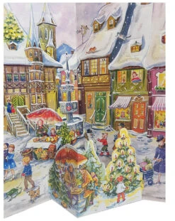 Christkindlmarkt 1958 Reproduction German Advent Calendar 10 Christkindlmarkt 1958 Reproduction German Advent Calendar -Beer Stein Store Christkindlmarkt 1958 Reproduction German Advent Calendar RSV110 Detail 07178.1670109907