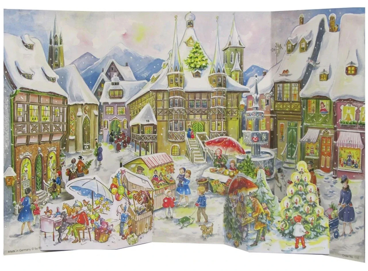 Christkindlmarkt 1958 Reproduction German Advent Calendar 7 Christkindlmarkt 1958 Reproduction German Advent Calendar - Image 5