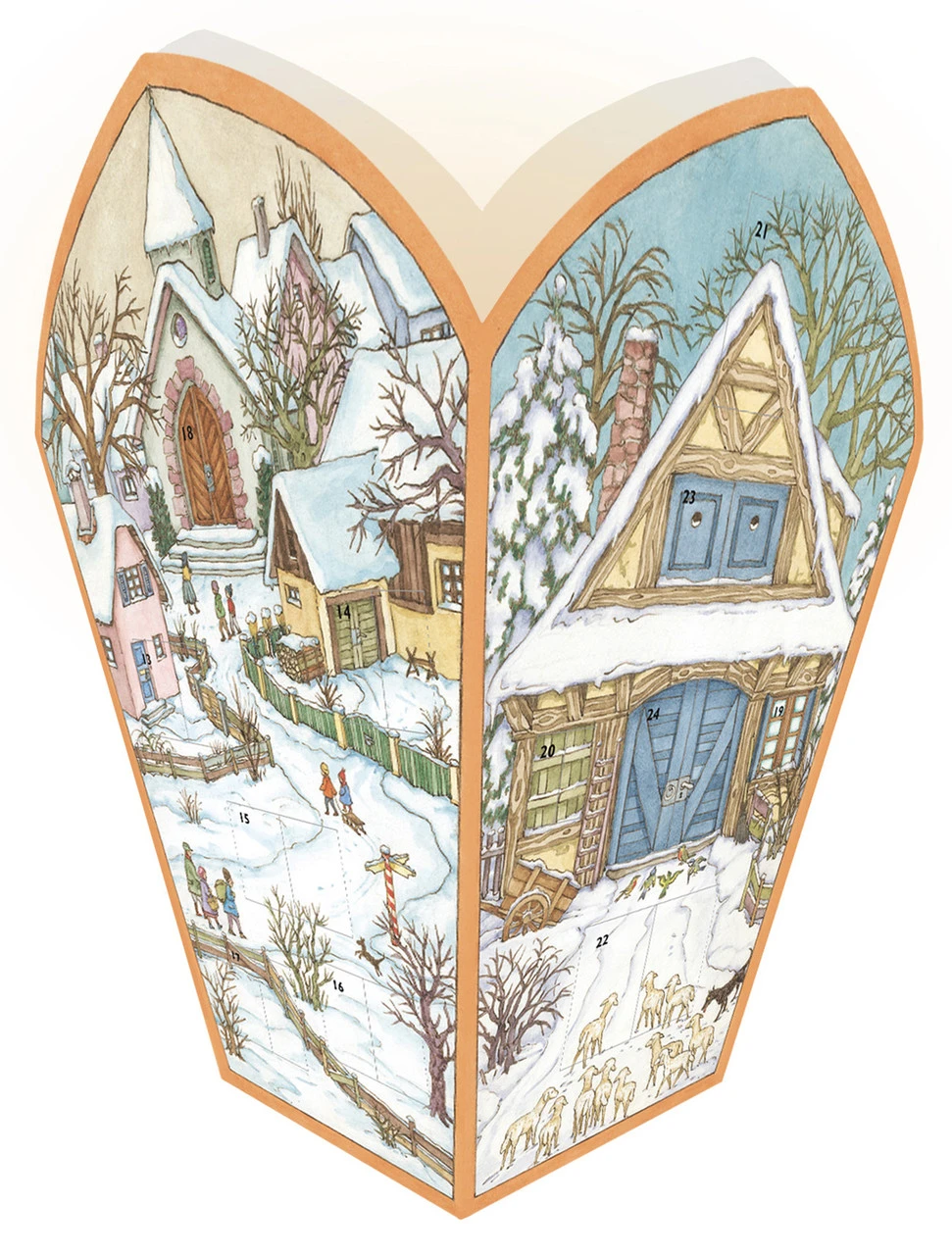 Christmas Advent Lantern 3D Paper German Advent Calendar 3 Christmas Advent Lantern 3D Paper German Advent Calendar