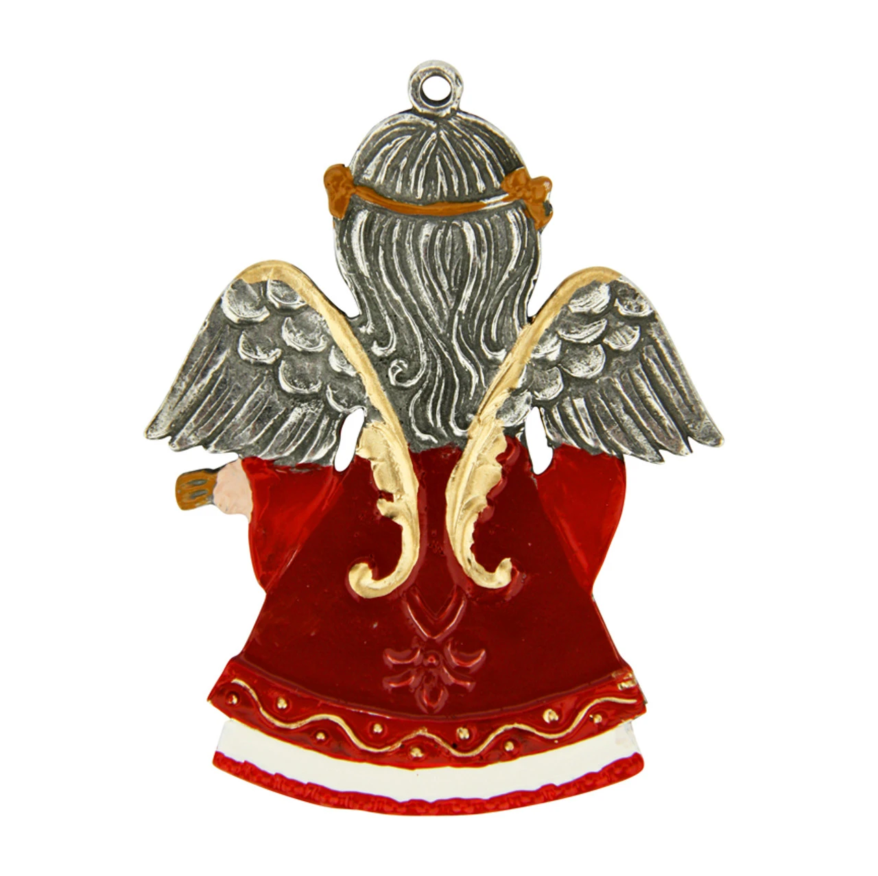 Christmas Angel With Guitar German Pewter Christmas Ornament 4 Christmas Angel With Guitar German Pewter Christmas Ornament - Image 2