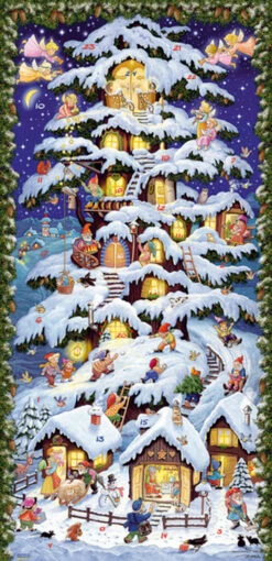Christmas Forest House Extra Tall German Advent Calendar