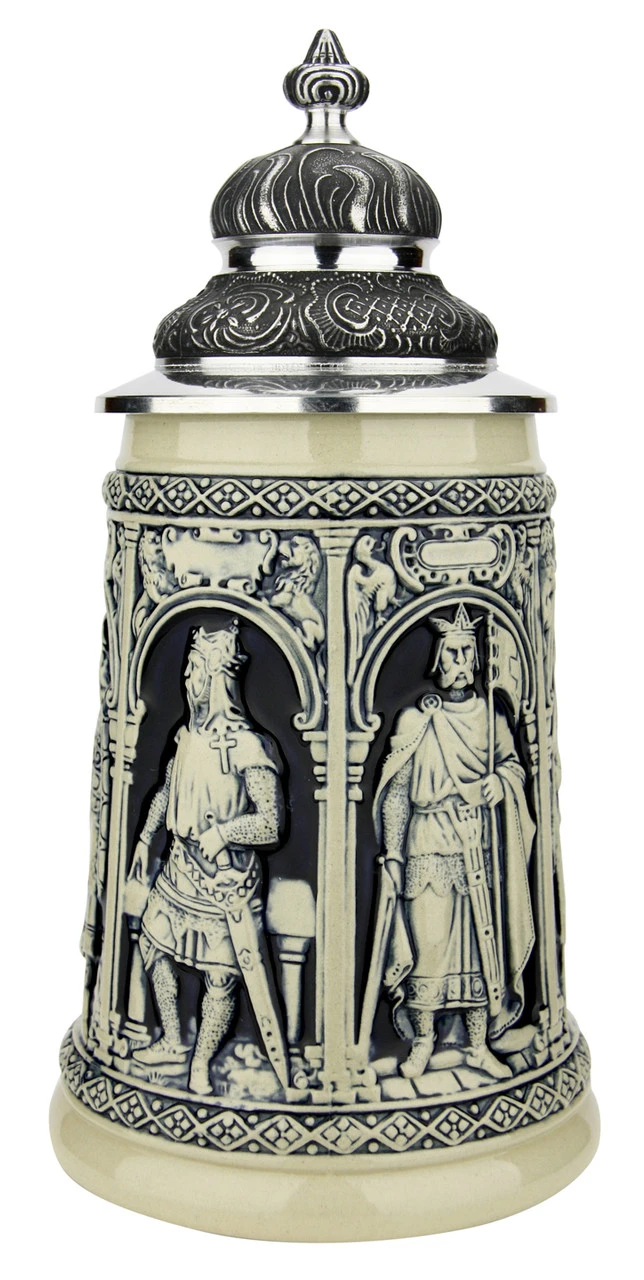 Crusaders Beer Stein | Cobalt 3 Crusaders Beer Stein | Cobalt