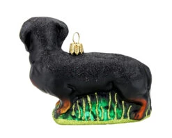 Dachshund Dog Glass Christmas Ornament 7 Dachshund Dog Glass Christmas Ornament -Beer Stein Store Dachshund Dog Glass Christmas Ornament GSA1462BK Side 1 SM 53032.1612824753